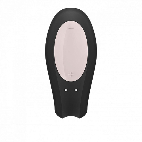 Чёрный вибратор для пар с управлением через приложение Satisfyer Double Joy J2008-16-1