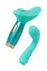 Нереалистичный зелёный вибратор с 2 сменными насадками Le Stelle PERKS SERIES EX-4 LS12212