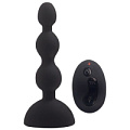 Чёрный анальный вибростимулятор с пультом ДУ Howells Anal Beads S 189023black (14,5 см)