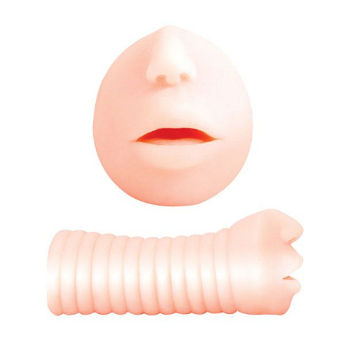Реалистичный мастурбатор-ротик телесного цвета Dream Toys REALSTUFF MOUTH TO-GO 20940