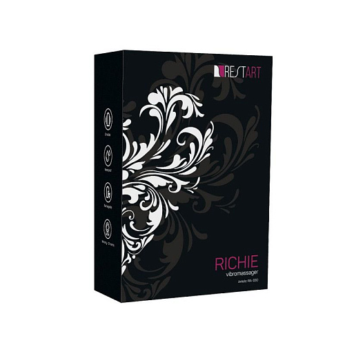 Набор из 3 чёрных анальных пробок с пультом ДУ RestArt Richie RA-330