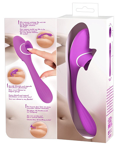 Лиловый гнущийся вибратор Orion Licking Vibe 05982080000 (22,3 см)