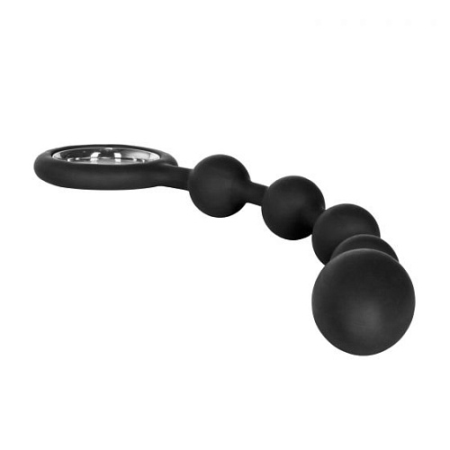 Чёрная анальная цепочка California Exotic Novelties Booty Climaxer SE-0394-55-2 (20,25 см)