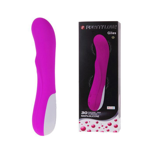 Фиолетовый вибратор с 30 режимами вибрации Baile Giles BI-014277 (19,5 см)