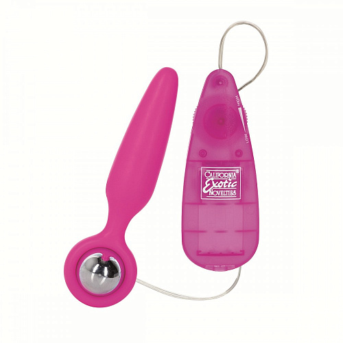 Розовая вибропробка California Exotic Novelties Booty Call Booty Gliders SE-0395-05-3 (9,5 см)