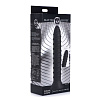 Чёрный спиралевидный вибромассажёр XR Brands Power Screw 10X Spiral Silicone Vibrator AG339 (20,3 см)