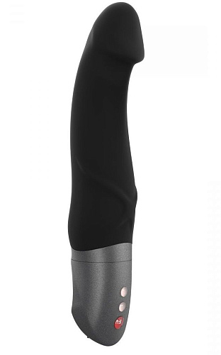 Чёрный вибратор с чуть загнутой головкой Fun Factory Mr Boss 7308 (20,2 см)