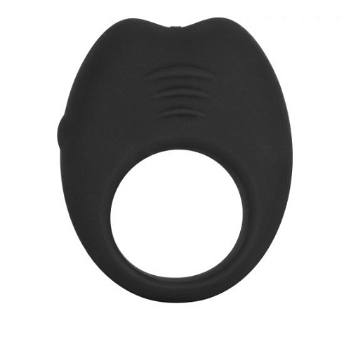 Чёрное перезаряжаемое эрекционное кольцо с вибрацией California Exotic Novelties Silicone Rechargeable Cock Ring SE-6850-03-3
