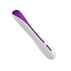 Белый вибратор с фиолетовой вставкой OVO F10 WHITE/VIOLET (20 см)