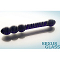 Синий стеклянный двусторонний стимулятор Sexus 912052