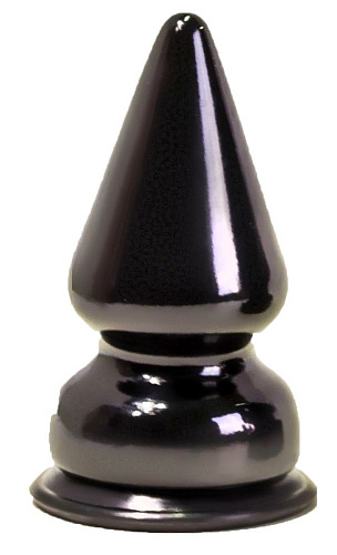 Чёрный анальный плаг LOVETOY (А-Полимер) MAGNUM-1 420100 (10 см)