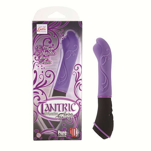Фиолетовый вибромассажёр из силикона California Exotic Novelties TANTRIC AURA MASSAGER SE-2070-20-3 (15 см)