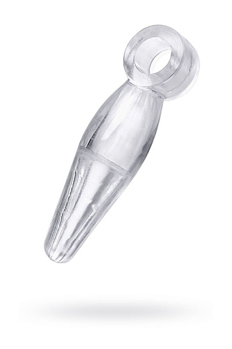 Прозрачная анальная пробка с колечком для фиксации на пальце Seven Creations TO2K81CL-BCD