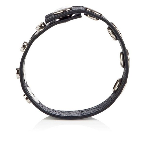 Кожаная утяжка для пениса в чёрном цвете California Exotic Novelties Adjustable 5 Snap Leather Strap SE-6843-30-2