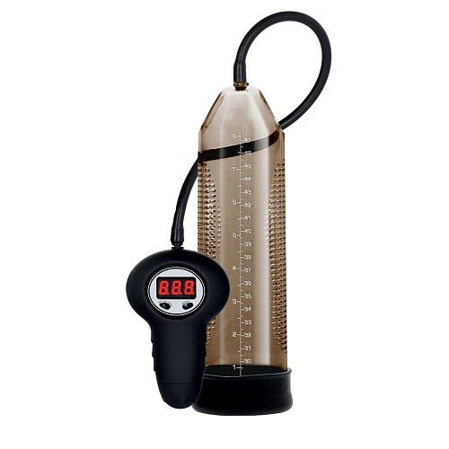 Серая мужская автоматическая помпа California Exotic Novelties Apollo Automatic Power Pump SE-1036-20-3