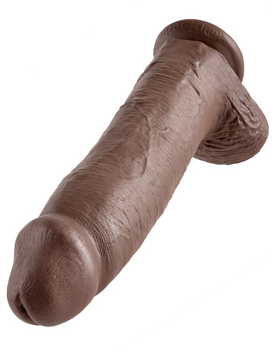 Коричневый фаллоимитатор-гигант Pipedream 12 Cock with Balls PD5511-29 (30,5 см)