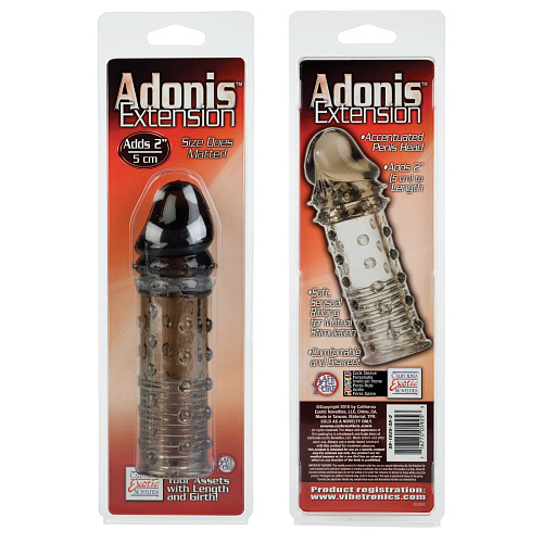 Дымчатая насадка на пенис California Exotic Novelties Adonis Extension Smoke SE-1625-35-2