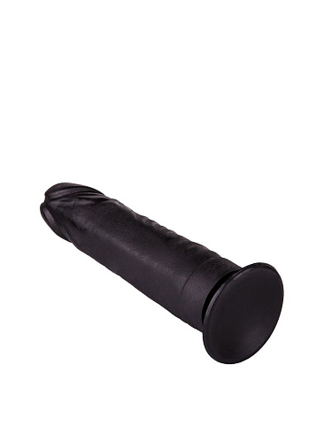 Чёрный фаллоимитатор на подошве-присоске LOVETOY (А-Полимер) 401100 (17,5 см)