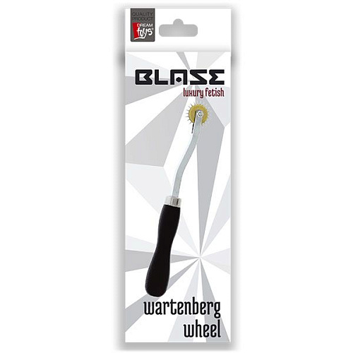 Серебристое колесо Вартенберга с чёрной рукояткой Dream Toys BLAZE WARTENBERG WHEEL 21347