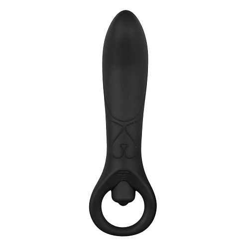 Чёрная анальная пробка с вибрацией EDC Wholesale Dusk Lover ET187BLK (15,5 см)