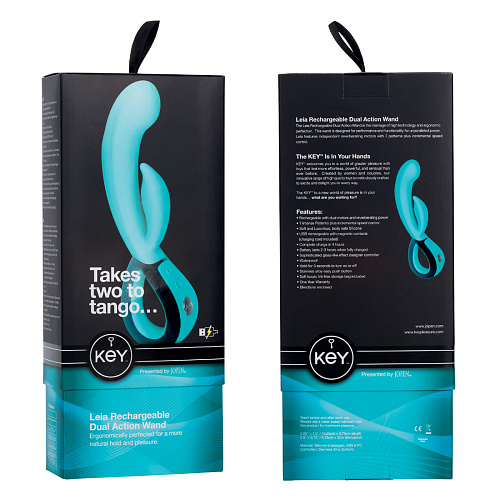 Бирюзовый вибратор Хай-Тек Jopen LEIA JO-8080-05-3