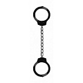Металлические чёрные оковы Shots Media BV Pleasure Legcuffs OU006BLK