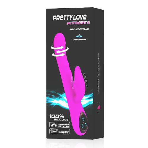 Перезаряжаемый лиловый вибратор с широкой головкой Baile Intimate BI-014123 (24 см)