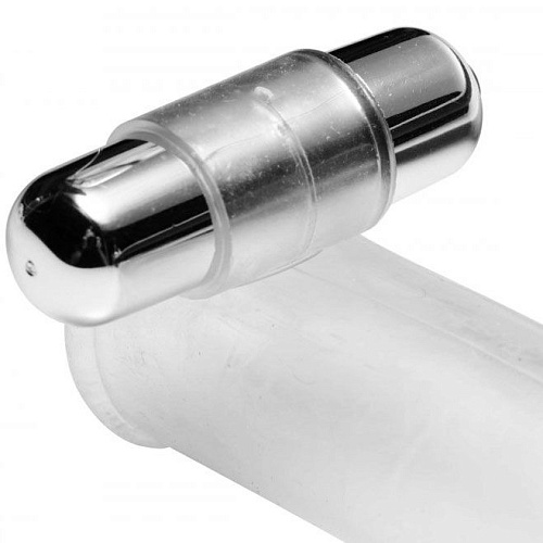 Прозрачная насадка с массажными точками и вибрацией XR Brands Size Matters AD571 (14 см)