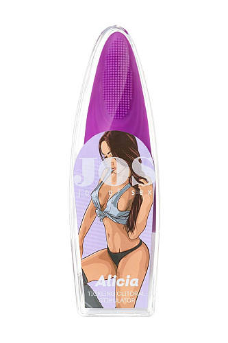 Фиолетовый клиторальный стимулятор с ресничками JOS JOS ALICIA 783019 (15,5 см)
