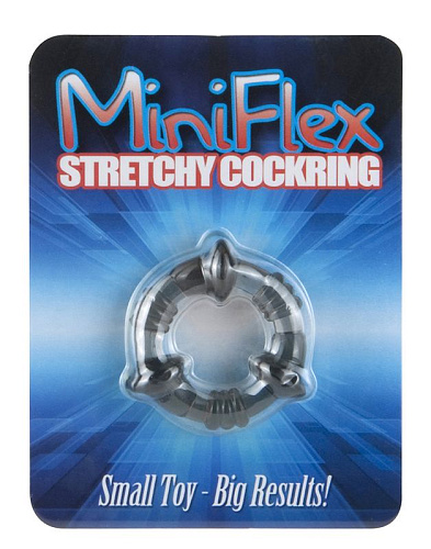 Дымчатое эрекционное кольцо Seven Creations MINI FLEX STRETCHY COCKRING 21-74GR BCD