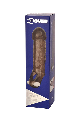 Закрытая дымчатая насадка с подхватом ToyFa XLover 748029 (15,5 см)