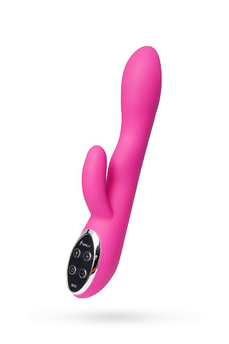 Розовый вибратор с клиторальным стимулятором и 12 режимами вибрации Xinlv XL-801A