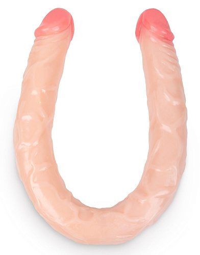 Телесный двусторонний фаллоимитатор Brazzers DWS026 (48,5 см)