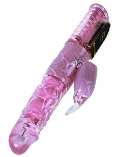 Розовый виброкомпьютер с дистанционным пультом Eroticon Agent 007 30403 (26 см)