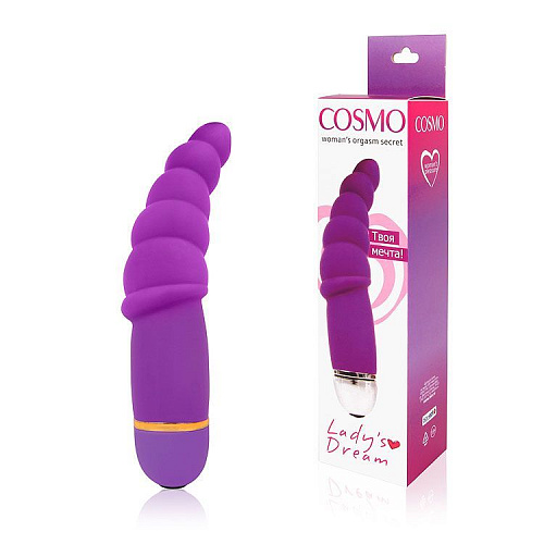 Фиолетовый анальный вибромассажёр с 20 режимами вибрации Bior toys CSM-23102 (14,5 см)