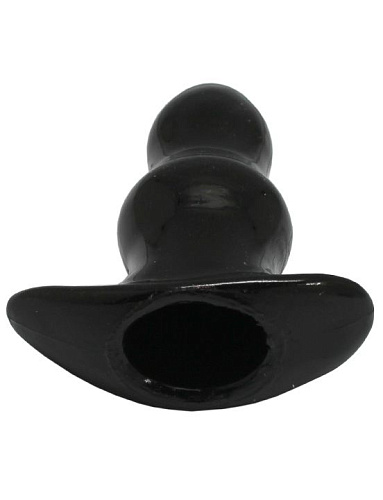 Чёрная анальная пробка с тоннелем Eroticon 31053 (7 см)