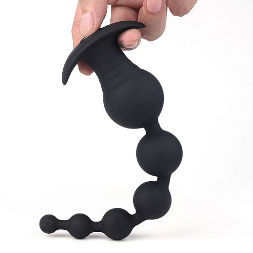 Чёрная анальная виброёлочка S-HANDE TOWER SHD-S121 (20,7 см)