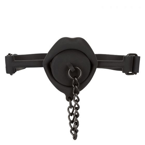 Чёрный кляп с пробкой California Exotic Novelties Silicone Stopper Gag SE-2712-09-3