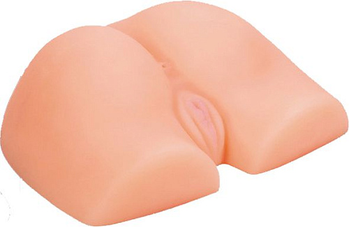 Вибрирующая попка телесного цвета — вагина и анус Seven Creations 2K642 BX GP