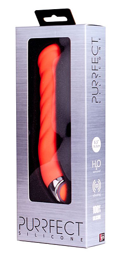Оранжевый силиконовый G-вибратор Dream Toys PURRFECT SILICONE G-SPOT VIBRATOR 20962 (17,7 см)