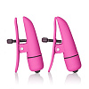 Розовые зажимы на соски с вибрацией California Exotic Novelties Nipple Play Nipplettes SE-2589-04-2