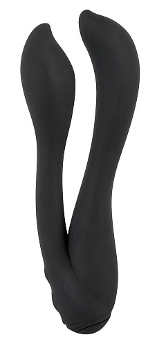 Анально-вагинальный вибратор чёрного цвета Orion 0585211 (17 см)