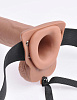 Кофейный перезаряжаемый фаллопротез Pipedream 10 Hollow Strap-on with Remote PD3396-22