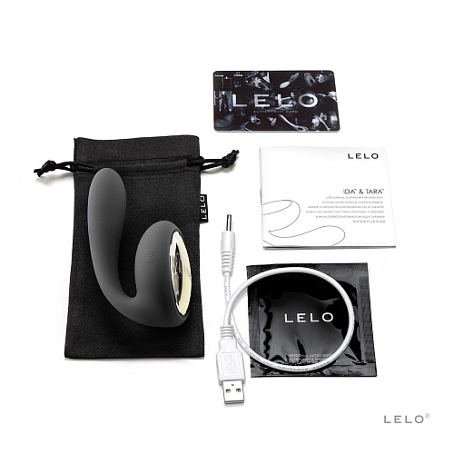 Чёрный вибромассажёр для пар Lelo Tara Black LEL7465