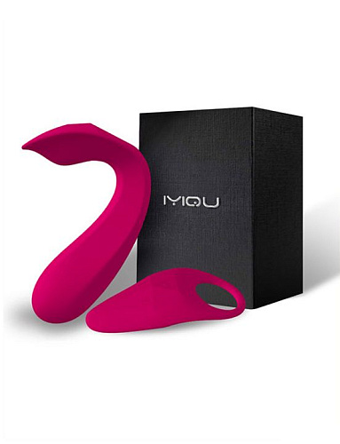 Малиновый вибратор для ношения с пультом-виброкольцом Iyiqu Diamond IYQ-CDF-02