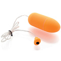 Оранжевое виброяйцо с выносным пультом-кнопкой Sexus Funny Five 931003-11