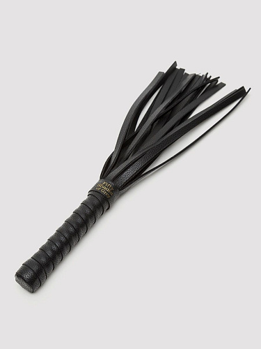 Чёрная кожаная плеть Fifty Shades of Grey Bound to You Faux Leather Small Flogger FS-80138 (29,2 см)