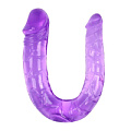 Двухсторонний фаллоимитатор фиолетового цвета Bior toys Twin Head Double Dong EE-10013-5 (29,8 см)