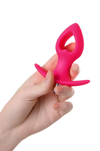 Розовая анальная вибровтулка в форме сердца POPO Pleasure 731335 (10 см)