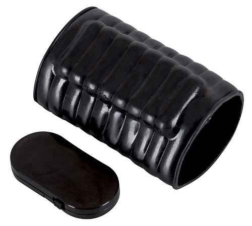 Чёрная насадка на пенис с вставным виброэлементом Orion 0582239